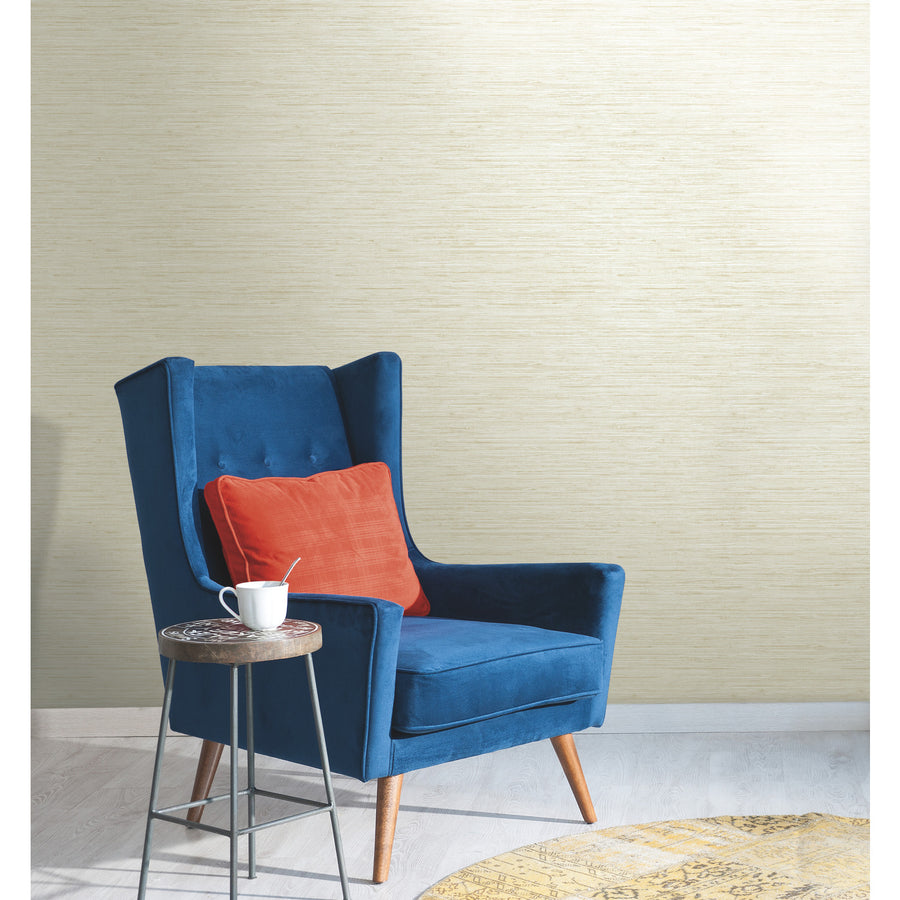 Light vanilla faux grasscloth wallpaper adding natural texture and warmth to modern farmhouse, transitional, and contemporary interiors.