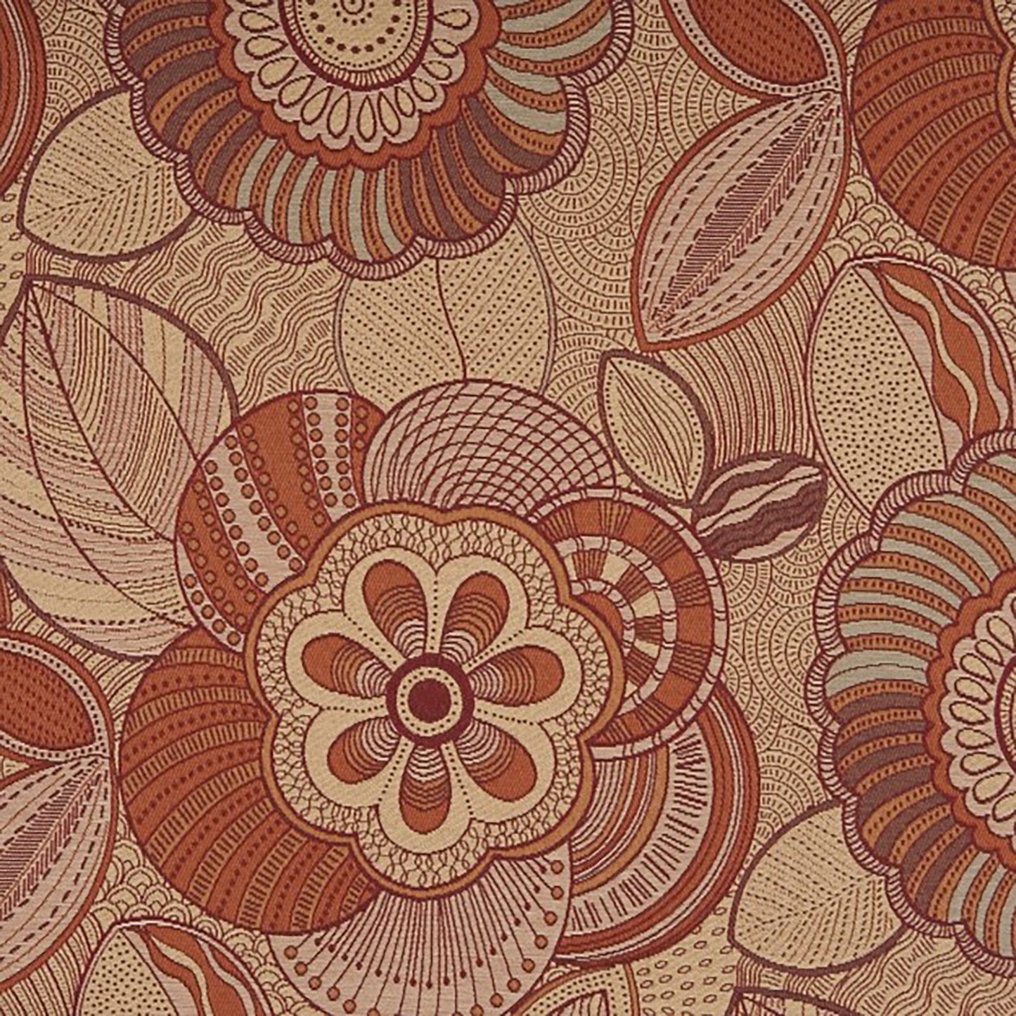 JF Fabrics Crypton WELLAND 26 Fabric Transitional,Contemporary,Floral Orange,Rust  Jacquard,Texture - 5740226 J6861