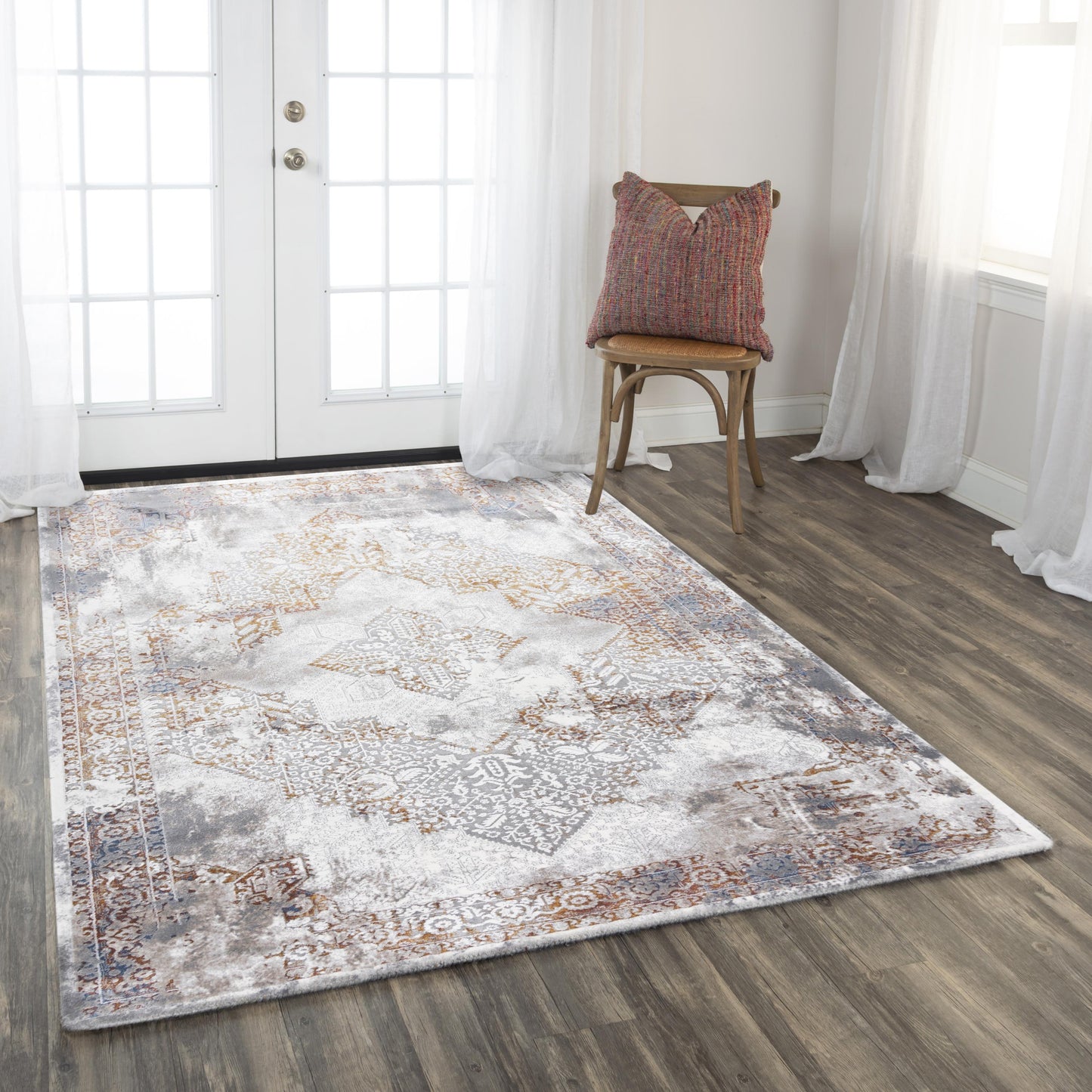 9' x 12' transitional area rug