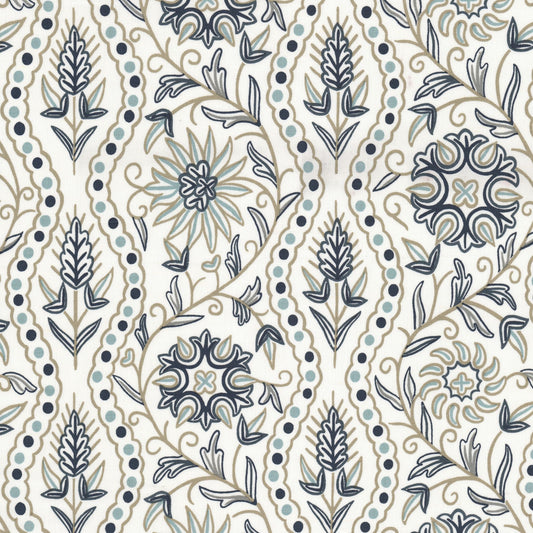 STOUT TEXTILES  MULTIPURPOSE,PRINT TRANSITIONAL,, FLORAL HARBOR,LAKE   - WESL-3