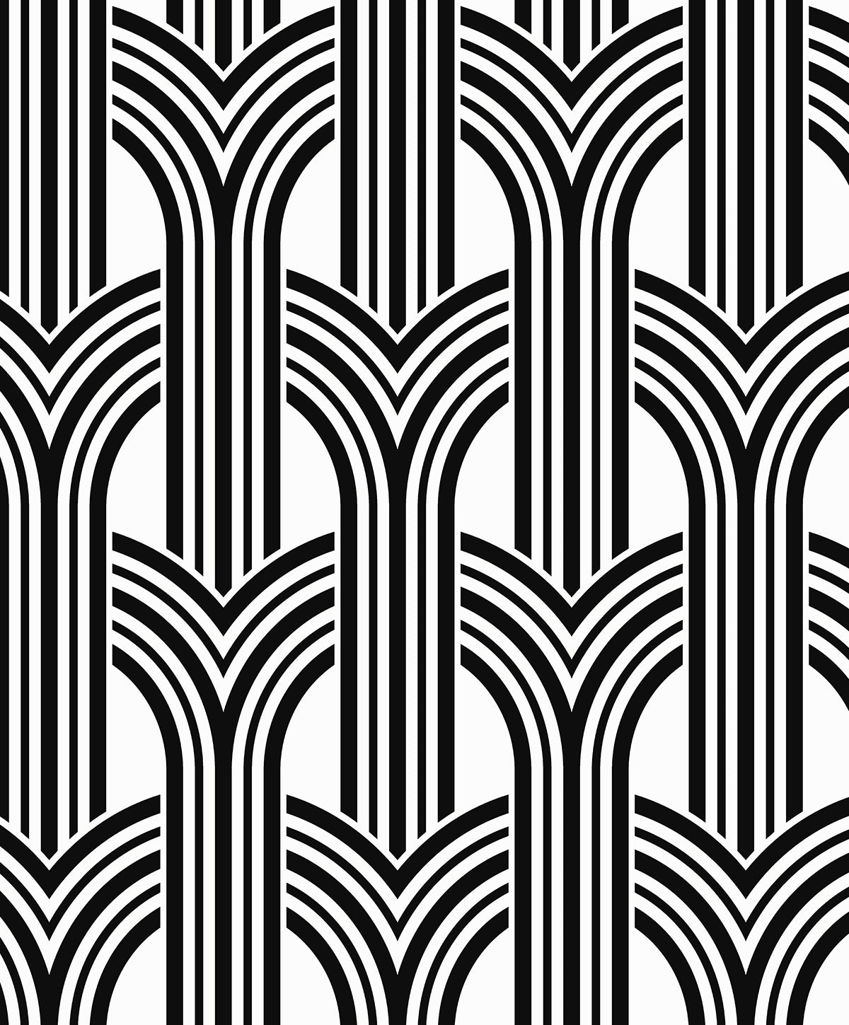 Seabrook Designs  Hendrix Arches Geometric Contemporary Blacks   - WH40030