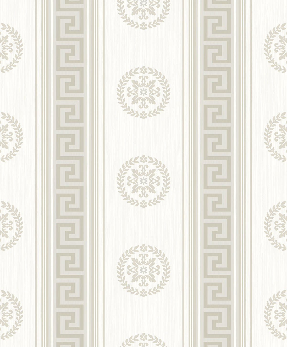 Seabrook Designs  Classico Medallion Stripe Striped Contemporary Cool Neutrals   - WH40125