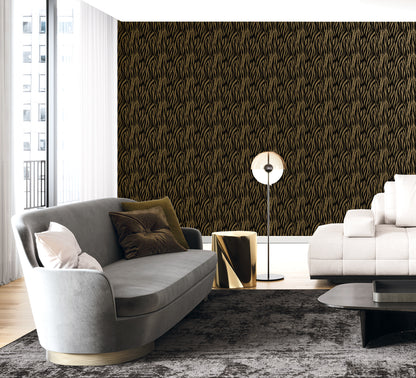 Seabrook Designs  Jazz Faux Skin Animal Print Contemporary Golds   - WH40206