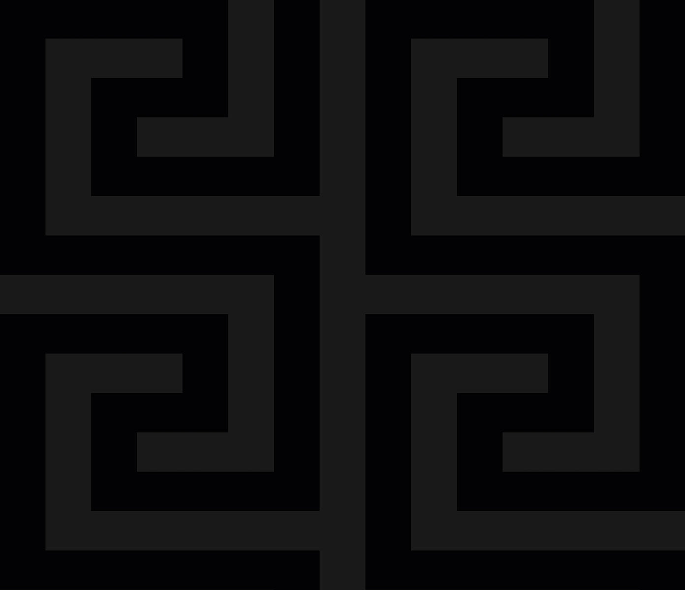Seabrook Designs  Forte Greek Key Geometric Contemporary Blacks   - WH40300