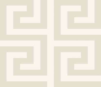 Seabrook Designs  Forte Greek Key Geometric Contemporary Warm Neutrals, Beiges   - WH40330