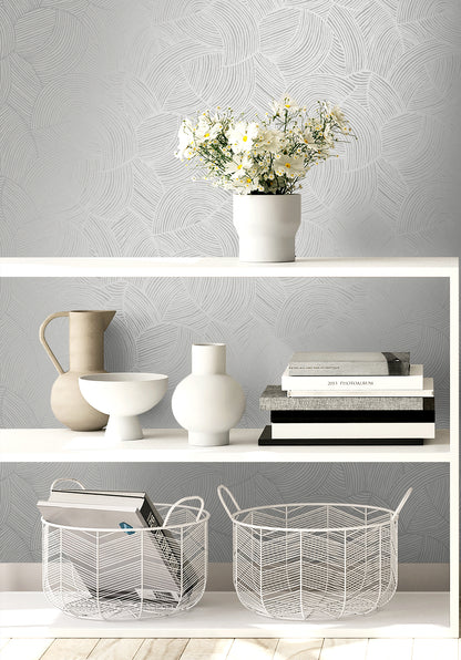 Seabrook Designs  Symphony Geometric Geometric Contemporary Grays   - WH40405