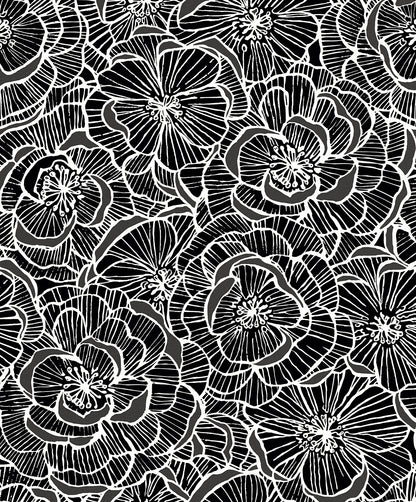 Seabrook Designs  Alejandra Floral Floral Contemporary Grays   - WH40800