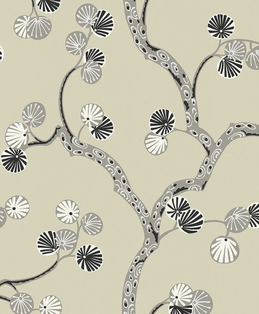 Seabrook Designs  Allegra Branches Botanical Contemporary Warm Neutrals, Beiges   - WH41015