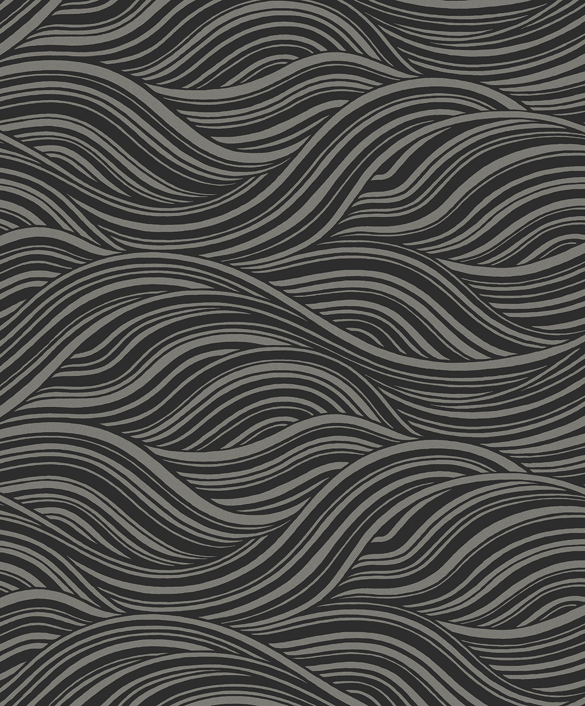 Seabrook Designs  Melody Waves Abstract Contemporary Silvers, Pewters   - WH41700