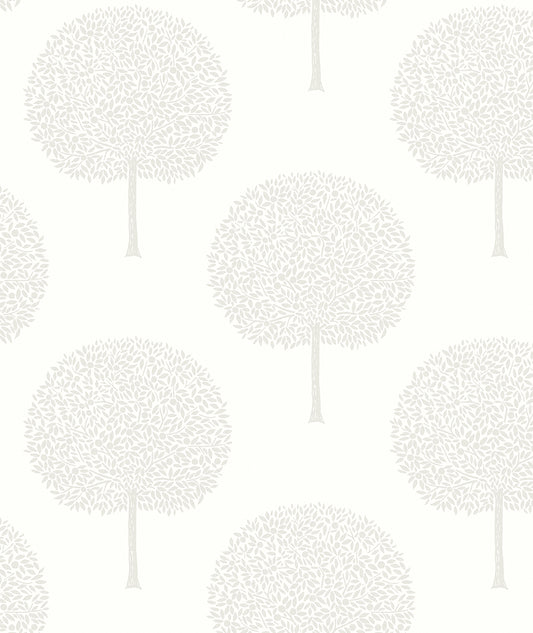 Seabrook Designs  Demi Glass Beaded Trees Botanical Contemporary Warm Neutrals, Beiges   - WH41810