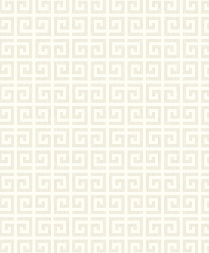 Seabrook Designs  Major Greek Key Geometric Contemporary Warm Neutrals, Beiges   - WH41913