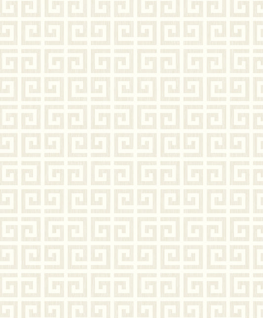 Seabrook Designs  Major Greek Key Geometric Contemporary Warm Neutrals, Beiges   - WH41913
