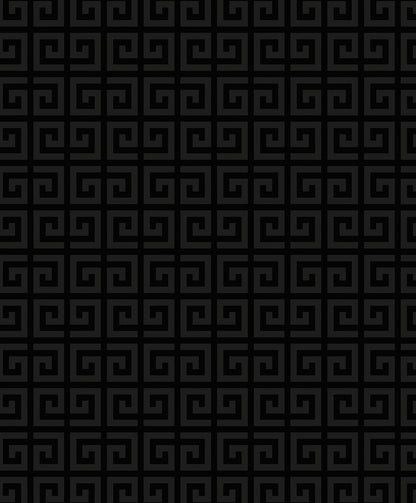 Seabrook Designs  Major Greek Key Geometric Contemporary Blacks   - WH41920