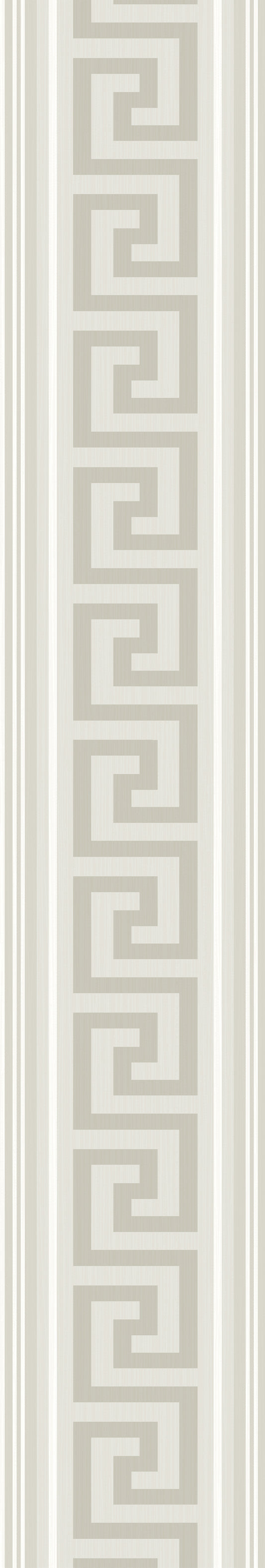 Seabrook Designs  Lyre Greek Key Border Geometric Contemporary Cool Neutrals   - WH42100