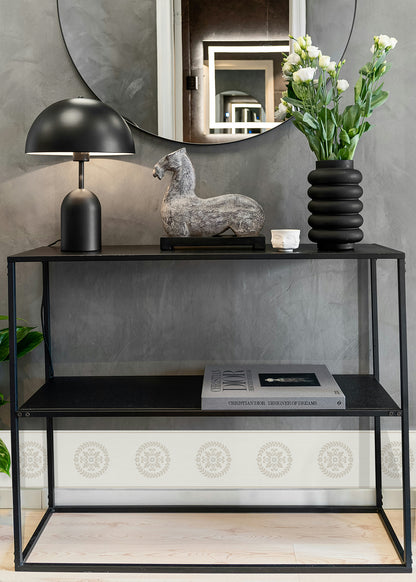 Seabrook Designs  Ronan Medallion Border Geometric Contemporary Cool Neutrals   - WH42200