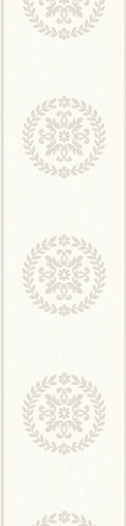 Seabrook Designs  Ronan Medallion Border Geometric Contemporary Cool Neutrals   - WH42200