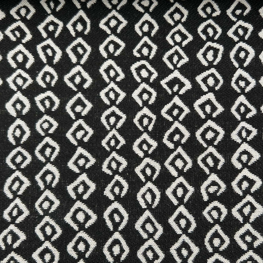 JF Fabrics Inside Out WHIRLPOOL 99 Fabric Abstract, Texture, Contemporary Black, White  Jacquard, Outdoor - 9029799 J9211