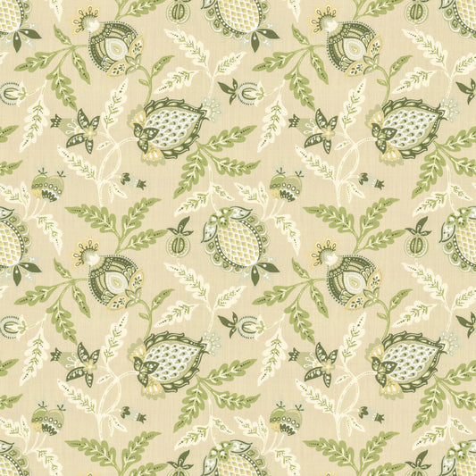 STOUT TEXTILES  MULTIPURPOSE,PRINT TRANSITIONAL,, FLORAL CHARTREUSE,CITRINE   - WHIS-1