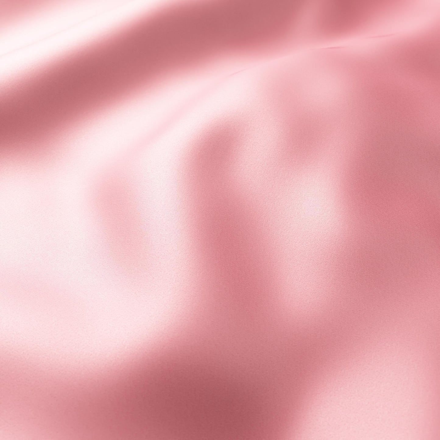 Whisper pink sateen fabric with glossy sheen, smooth drape and gentle folds.