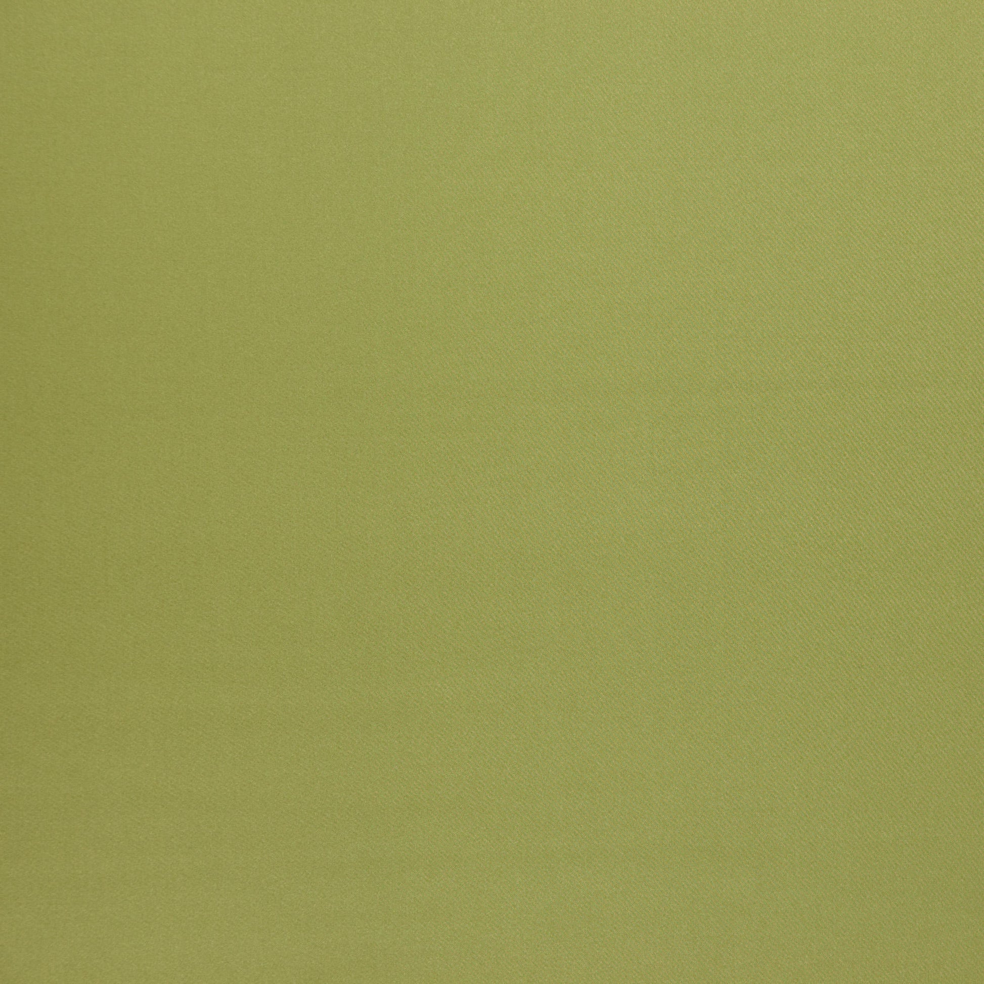 Olive green sateen fabric swatch with a subtle diagonal weave; smooth, soft textile.