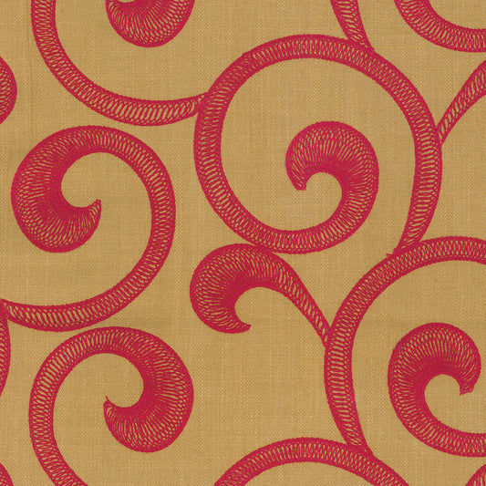 JF Fabrics WHISTLE 44 Fabric Traditional,Transitional,Contemporary,Scroll Burgundy,Red  Embroidery,Texture - 5732144 J6931