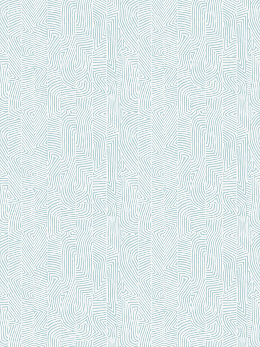 SCALAMANDRE COMBED STRIPE WALLCOVERING   AQUA   - WHNWP88628D002