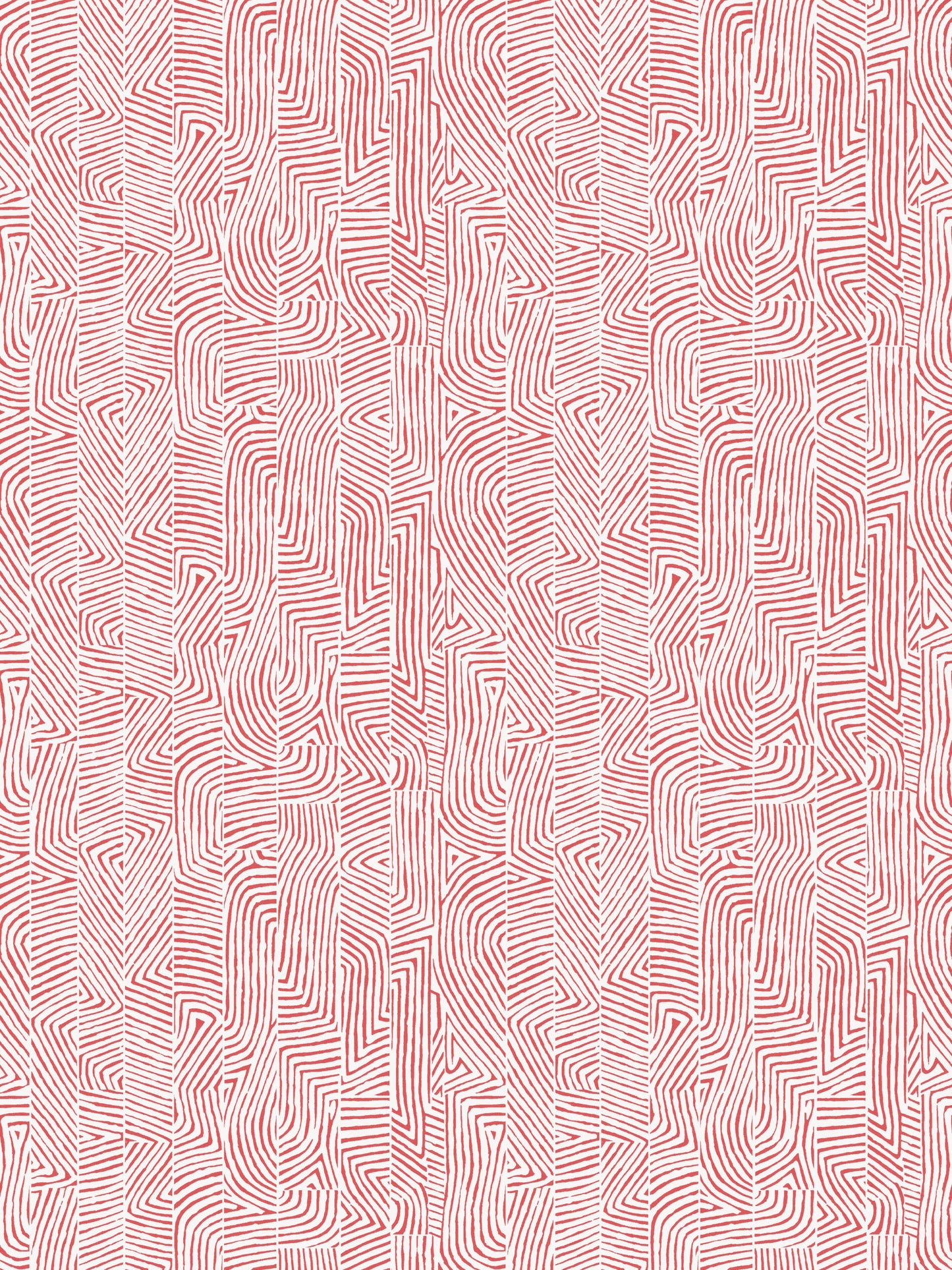 SCALAMANDRE COMBED STRIPE WALLCOVERING   CORAL RED   - WHNWP88628D004