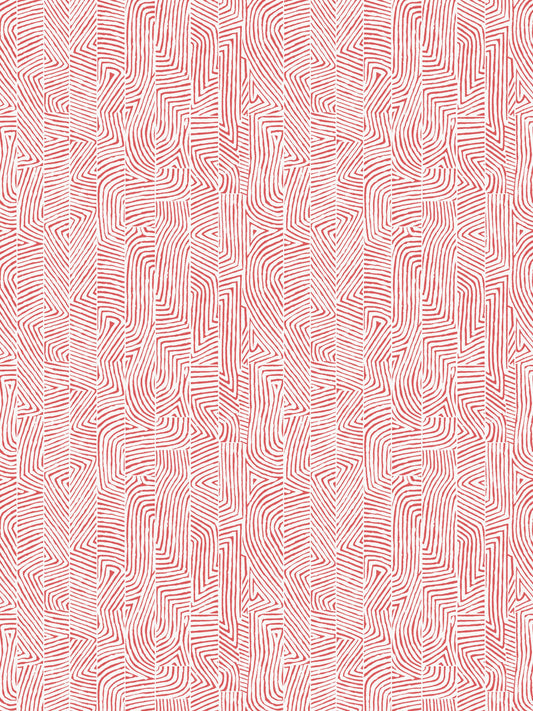 SCALAMANDRE COMBED STRIPE WALLCOVERING   CORAL RED   - WHNWP88628D004