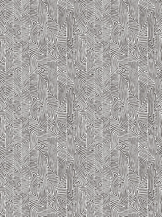 SCALAMANDRE COMBED STRIPE WALLCOVERING   EBONY   - WHNWP88628D005