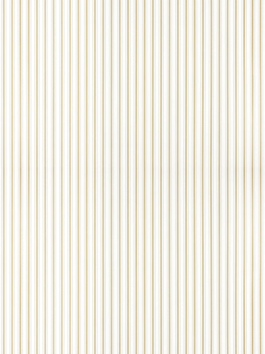 Beige and ivory vertical stripe wallpaper pattern with slim alternating stripes for a classic wallcovering.