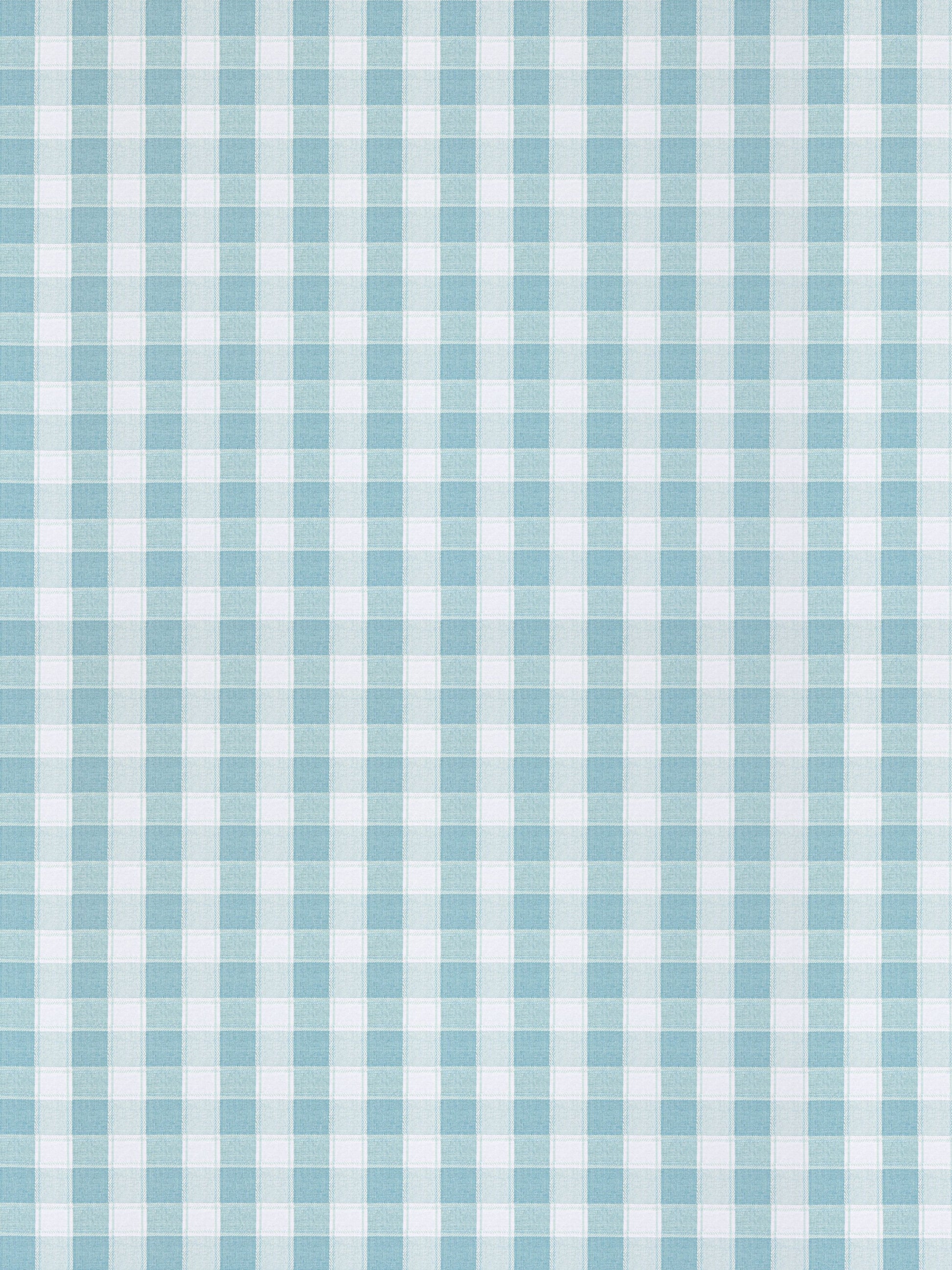 Light blue and white gingham fabric with small checks, casual textile for shirts, dresses, or table linens.