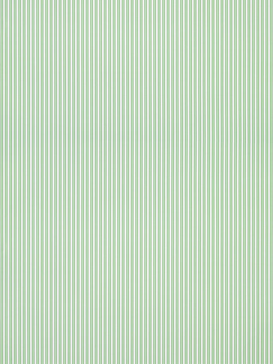 Vertical lime green and white striped wallpaper pattern with thin, evenly spaced stripes.