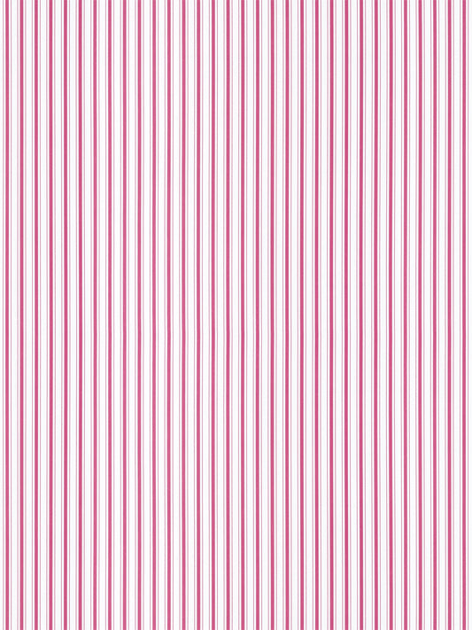 Pink and white vertical stripe pattern in small scale, bold and seamless wallpaper.