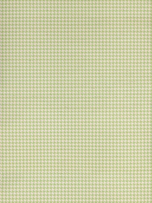 Green and white houndstooth fabric pattern; small repeating motif for clothing or home decor.