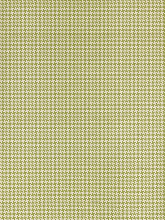 Olive green and white houndstooth fabric pattern; small repeating textile suitable for clothing or upholstery.
