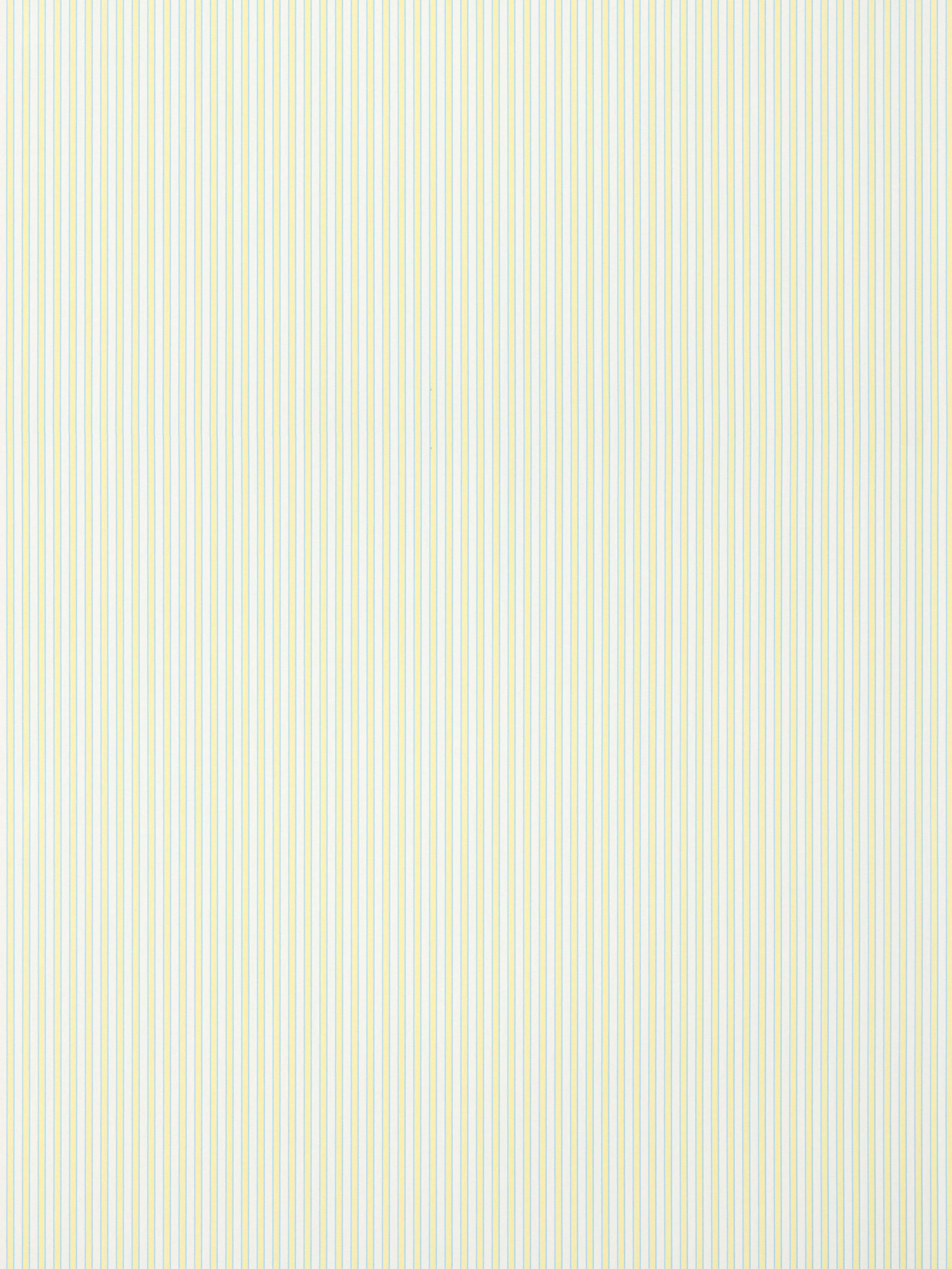 Pale yellow and white vertical pinstripe wallpaper.
