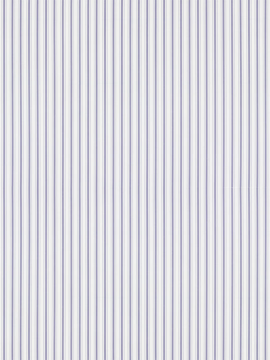 Lavender and white vertical stripe wallpaper.
