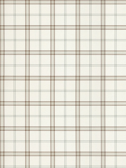Mocha plaid wallpaper with a white background and brown plaid pattern; thin grid lines form a tartan-style check.