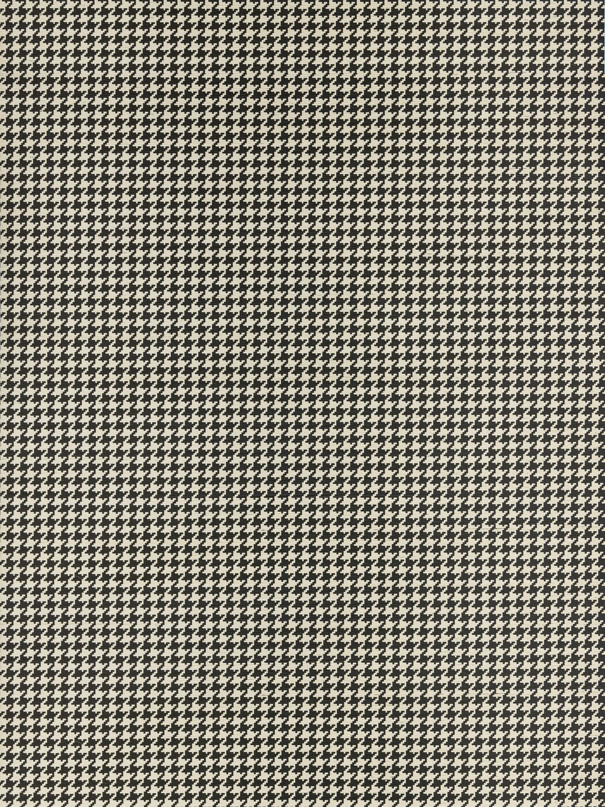 Beige and black houndstooth fabric, wool-like texture, classic tailored textile suitable for suits.