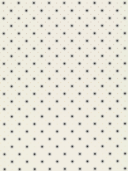 SCALAMANDRE  TRIXIE GEOMETRIC GRAPHIC SMALL SCALE BLACK & GOLD ON WHITE   - WHN000EP1003D NEW SKU # WHNP1003D000E