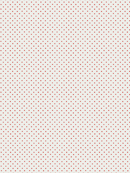 SCALAMANDRE  LEE DOTS , CIRCLES 
GEOMETRIC 
SMALL SCALE RED ON WHITE   - WHN000RP0665 NEW SKU # WHNP0665000R