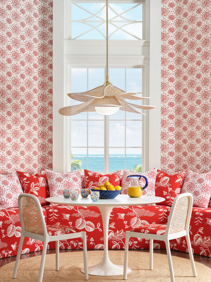 SCALAMANDRE  FIREWORKS ABSTRACT 
DOTS , CIRCLES 
GRAPHIC RED ON WHITE   - WHN000RP1020 NEW SKU # WHNP1020000R