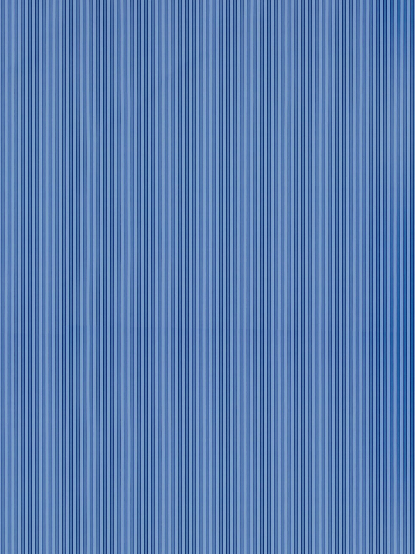 Blue vertical striped wallpaper with subtle white pinstripes and a smooth, ribbed texture.