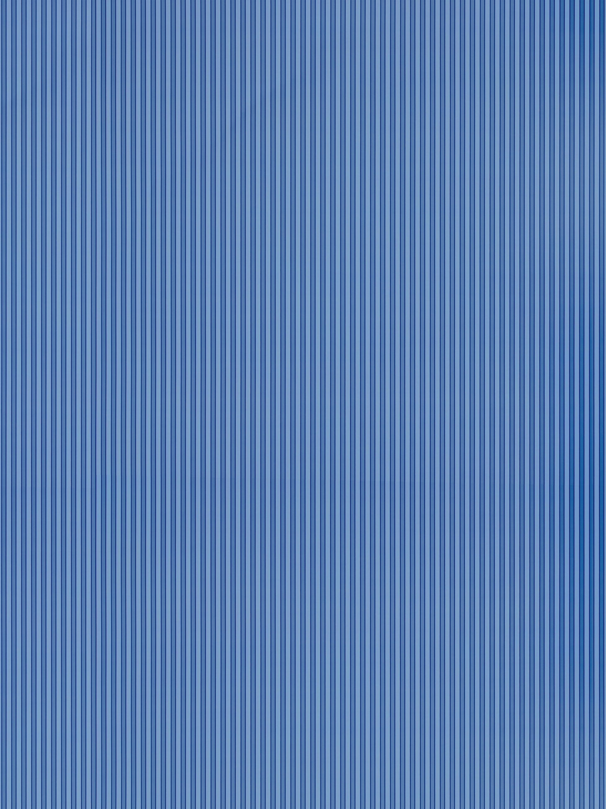 Blue vertical striped wallpaper with subtle white pinstripes and a smooth, ribbed texture.