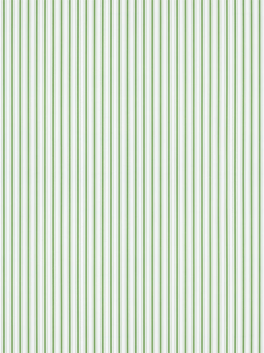 Vertical green and white striped pattern with alternating thin lines, suitable for wallpaper or fabric.