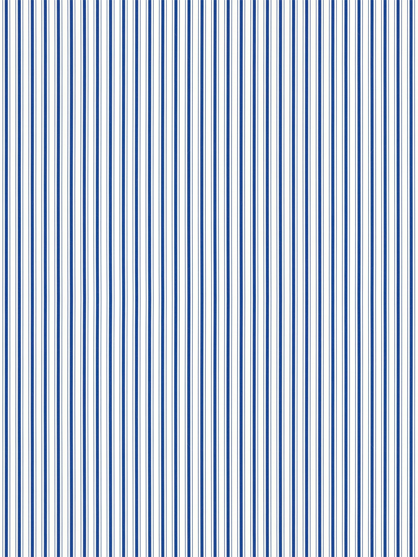 Blue vertical stripe pattern with slim navy lines on white, seamless striped wallpaper design.