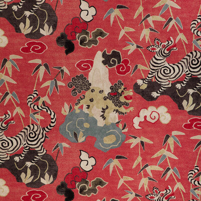 KRAVET BASICS PRINT GLOBAL RED,,   - WILDLIFE.19.0