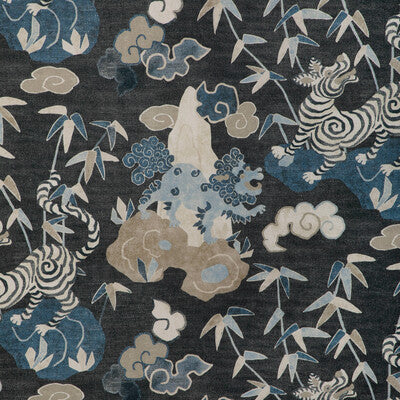 KRAVET BASICS PRINT GLOBAL BLUE,DARK BLUE,BLUE   - WILDLIFE.5.0