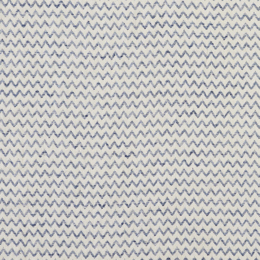 JF Fabrics WILLA 63 Fabric Chevron Blue, White  Linen - 9284963 J9391