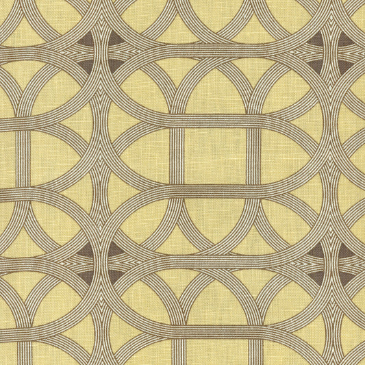 JF Fabrics WINDING 16 Fabric Transitional,Contemporary,Geometric Yellow,Gold  Linen,Print,Linen Texture - 5732216 J6931
